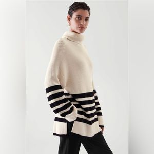 COS Roll-Neck Striped Jumper